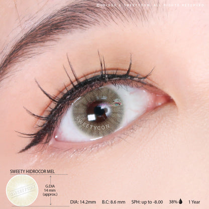Sweety Hidrocor Mel (1 lens/pack)-Colored Contacts-UNIQSO