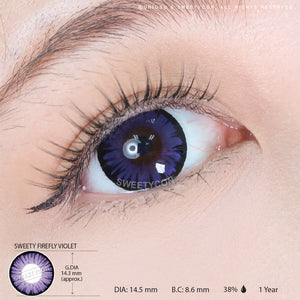 Sweety Firefly Violet (1 lens/pack)-Colored Contacts-UNIQSO