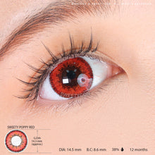 Load image into Gallery viewer, Sweety Poppy Red (1 lens/pack)-Colored Contacts-UNIQSO
