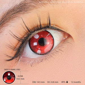 Sweety Anime 3 Red-Colored Contacts-UNIQSO