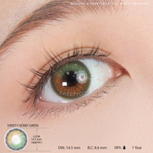 Load image into Gallery viewer, Sweety Honey Green (1 lens/pack)-Colored Contacts-UNIQSO
