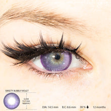 Load image into Gallery viewer, Sweety Bubbly Violet (1 lens/pack)-Colored Contacts-UNIQSO
