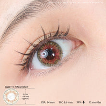 Load image into Gallery viewer, Sweety 3 Tones Honey (1 lens/pack)-Colored Contacts-UNIQSO
