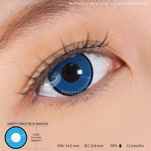 Load image into Gallery viewer, Sweety Crazy Blue Manson/ Blue Zombie (1 lens/pack)-Crazy Contacts-UNIQSO
