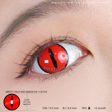 Load image into Gallery viewer, Sweety Crazy Red Demon Eye / Cat Eye (1 lens/pack)-Crazy Contacts-UNIQSO
