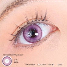 Load image into Gallery viewer, 1 Day Sweety Star Tears Violet (2 or 10 lenses/pack)-Colored Contacts-UNIQSO
