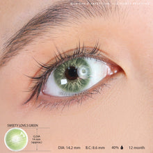 Load image into Gallery viewer, Sweety Love.S Green (1 lens/pack)-Colored Contacts-UNIQSO
