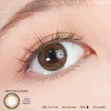 Load image into Gallery viewer, Sweety Bella Brown (1 lens/pack)-Colored Contacts-UNIQSO
