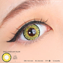 Load image into Gallery viewer, Sweety Queen Light Yellow (1 lens/pack)-Colored Contacts-UNIQSO
