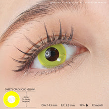 Load image into Gallery viewer, Sweety Crazy Solid Yellow (1 lens/pack)-Crazy Contacts-UNIQSO
