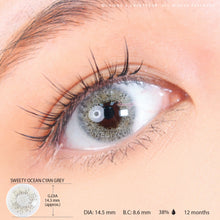 Load image into Gallery viewer, Sweety Ocean Cyan Grey (1 lens/pack)-Colored Contacts-UNIQSO
