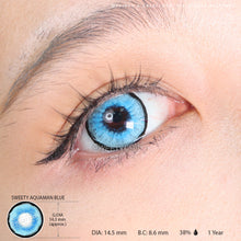 Load image into Gallery viewer, Sweety Aquaman Blue (1 lens/pack)-Colored Contacts-UNIQSO
