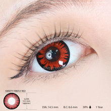 Load image into Gallery viewer, Sweety Firefly Red (1 lens/pack)-Colored Contacts-UNIQSO
