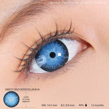 Load image into Gallery viewer, Sweety Crazy Interstellar Blue (1 lens/pack)-Colored Contacts-UNIQSO
