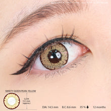 Load image into Gallery viewer, Sweety Queen Pearl Yellow (1 lens/pack)-Colored Contacts-UNIQSO
