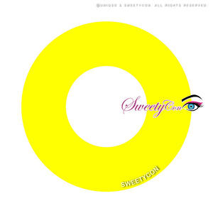 Sweety Crazy Solid Yellow (1 lens/pack)-Crazy Contacts-UNIQSO