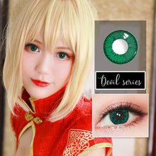 Load image into Gallery viewer, Sweety Devil Green-Colored Contacts-UNIQSO
