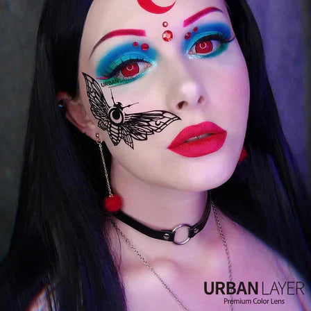 Sweety Crazy Red Screen/ Mesh II (1 lens/pack)-Crazy Contacts-UNIQSO