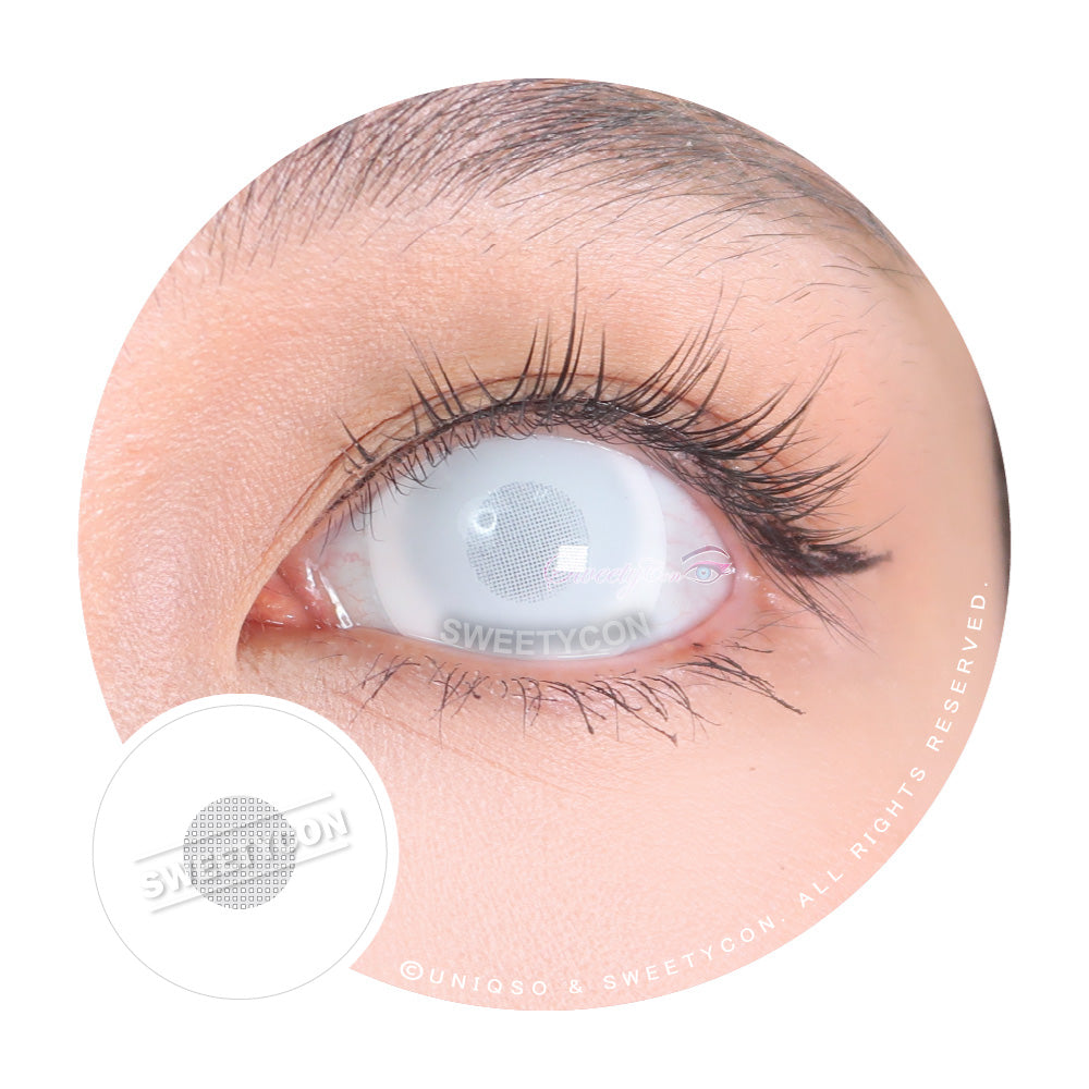 Sweety Mini Sclera UV White Blind Mesh (1 lens/pack)-Mini Sclera Contacts-UNIQSO