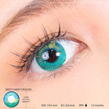 Load image into Gallery viewer, Sweety Anime Turquoise (1 lens/pack)-Colored Contacts-UNIQSO
