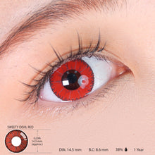 Load image into Gallery viewer, Sweety Devil Red (1 lens/pack)-Colored Contacts-UNIQSO
