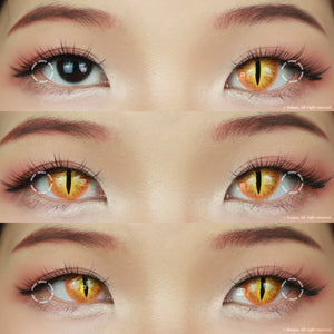 Sweety Crazy Orange Demon Eye / Cat Eye (New)-Crazy Contacts-UNIQSO
