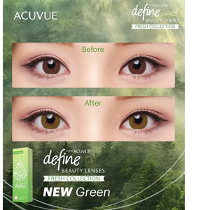 Acuvue 1 Day Define Fresh Green-Colored Contacts-UNIQSO