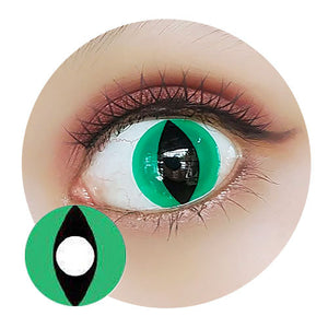 Sweety Crazy Alian Green Cat (1 lens/pack)-Crazy Contacts-UNIQSO