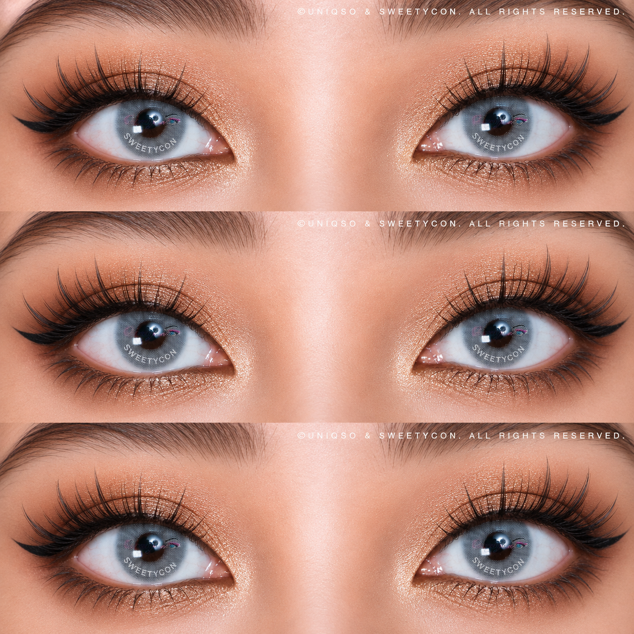 Sweety Hidrocor Icy Grey (1 lens/pack)-Colored Contacts-UNIQSO