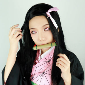 Sweety Anime Cloud Rim Pink - Demon Slayer - Nezuko Kamado-Colored Contacts-UNIQSO