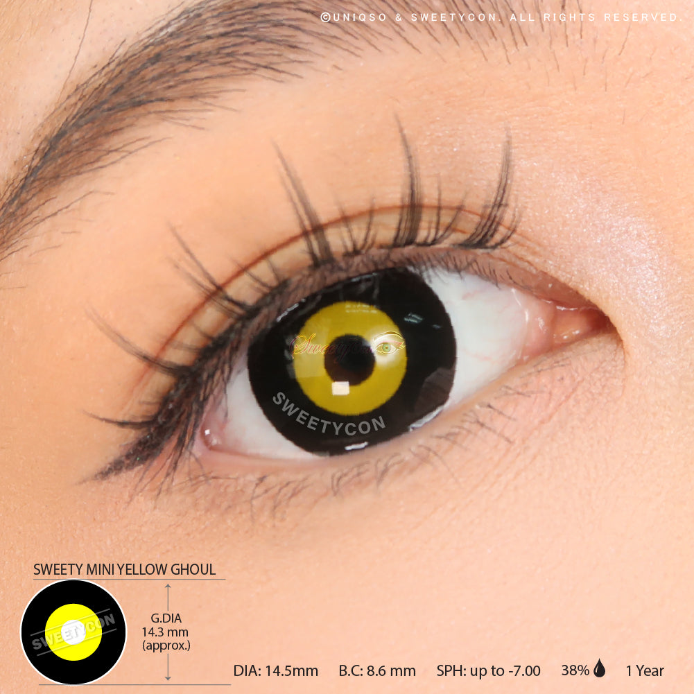 Sweety Mini Yellow Ghoul (1 lens/pack)-Crazy Contacts-UNIQSO
