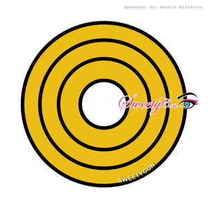 Sweety Crazy Yellow Rings (Chainsaw Man - Makima) (1 lens/pack)-Crazy Contacts-UNIQSO