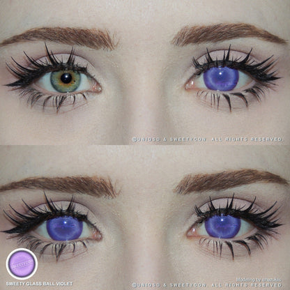 Sweety Glass Ball Violet (1 lens/pack)-Colored Contacts-UNIQSO