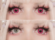 Load image into Gallery viewer, Anime Yandere Pink by KleinerPixel-Colored Contacts-UNIQSO
