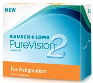 Bausch & Lomb PureVision2 For Astigmatism - 6 Pcs-Clear Contacts-UNIQSO