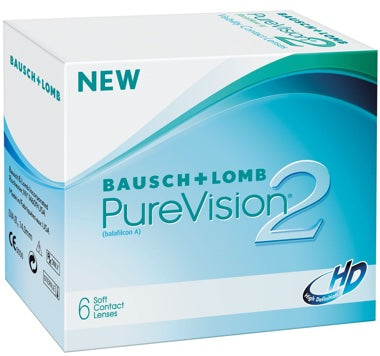 Bausch & Lomb PureVision2 HD - 6 Pcs-Clear Contacts-UNIQSO